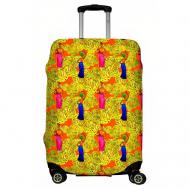 Чехол для чемодана , размер L, фиолетовый, желтый LeJoy