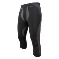Термобелье брюки , дополнительная вентиляция, плоские швы, влагоотводящий материал, размер M/L, черный ACCAPI