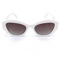 Солнцезащитные очки , бабочка, оправа: пластик, градиентные, поляризационные, с защитой от УФ, для женщин, белый Smakhtin'S eyewear & accessories