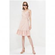 Платье с запахом , хлопок, размер 42, розовый Baon