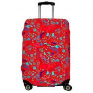 Чехол для чемодана , размер M, синий, красный LeJoy