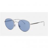 Солнцезащитные очки , круглые, оправа: металл, с защитой от УФ, серебряный Ray-Ban