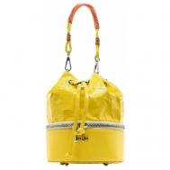 Сумка торба , фактура гладкая, желтый Milana