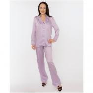Пижама , размер S, серый, фиолетовый NICOLE HOME
