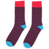 Носки  Дизайнерские носки  - Horizontal Stripes, размер 36-38, красный, черный, синий Burning heels