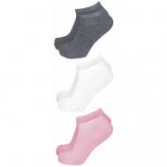 Носки , 3 пары, размер 36-38, розовый, серый, белый TUOSITE