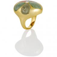 Кольцо , бижутерный сплав, кристалл, зеленый Balalaika