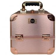 Бьюти-кейс , 18х24х25 см, золотой, розовый OKIRO