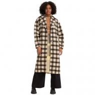 Пальто-кокон   демисезонное, шерсть, силуэт свободный, удлиненное, размер M, коричневый Levi's