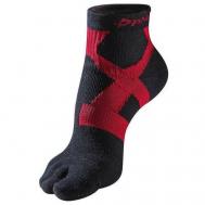 Мужские носки , 1 пара, размер M, черный, красный Phiten