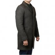 Пальто  демисезонное, шерсть, силуэт прямой, размер 58/176, хаки Van Cliff