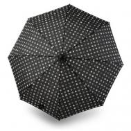 Зонт , механика, 3 сложения, купол 99 см., 8 спиц, система «антиветер», чехол в комплекте, для женщин, черный, белый Knirps
