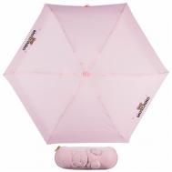 Мини-зонт , механика, 4 сложения, купол 92 см., 6 спиц, чехол в комплекте, для женщин, розовый Moschino