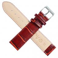Ремешок для часов КНР мужской, 20 мм, натуральная кожа, темно-коричневый MikiMarket