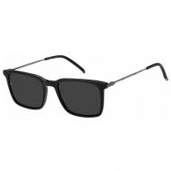Солнцезащитные очки , прямоугольные, для мужчин, черный Tommy Hilfiger