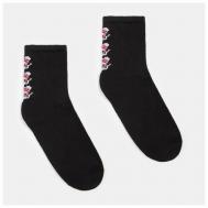 Мужские носки  носки новогодние мужские "Снеговики", 1 пара, классические, на Новый год, размер 42/43, черный MINAKU