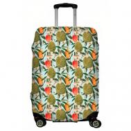 Чехол для чемодана , размер L, зеленый, оранжевый LeJoy