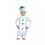 Снеговичок ткань-плюш карнавалофф карнавальный костюм детский рост 92-122 см Карнавалофф