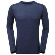 Термобелье футболка , шерсть, влагоотводящий материал, плоские швы, размер L, синий MONTANE