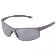 Солнцезащитные очки , клабмастеры, оправа: пластик, спортивные, зеркальные, поляризационные, серый A-Z