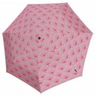 Мини-зонт , механика, 5 сложений, купол 90 см., 7 спиц, розовый Knirps