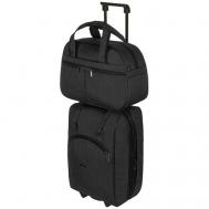 Комплект сумок  на колесах, 37 л, 22х47х29 см, черный NTL Continent