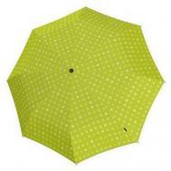 Зонт , механика, 3 сложения, купол 99 см., 8 спиц, чехол в комплекте, для женщин, зеленый, желтый Knirps