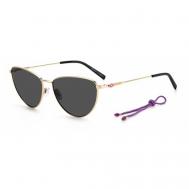Солнцезащитные очки , кошачий глаз, оправа: металл, для женщин, серый M Missoni