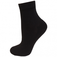 Женские носки  средние, махровые, размер 23, черный Palama