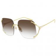 Солнцезащитные очки , квадратные, оправа: металл, для женщин, серый Gucci