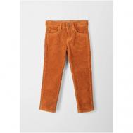 Школьные брюки , повседневный стиль, карманы, размер 98, коричневый s.Oliver