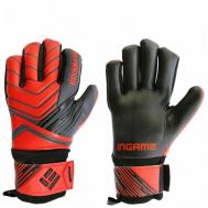 Вратарские перчатки , размер 5, красный, черный INGAME