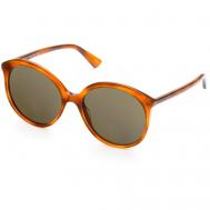 Солнцезащитные очки , бабочка, оправа: пластик, устойчивые к появлению царапин, с защитой от УФ, для женщин, коричневый Gucci