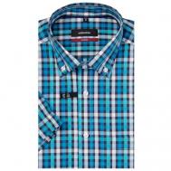 Рубашка , размер 40, синий, зеленый Seidensticker