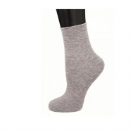 Женские носки  средние, ослабленная резинка, 5 пар, размер 25-27, серый Гранд