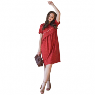 Платье , размер 58, бордовый Оптима Трикотаж