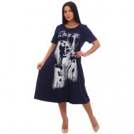 Платье , размер 56, синий Трикотажные сезоны