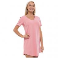 Платье , хлопок, повседневное, полуприлегающее, мини, размер 46 (M), розовый Lunarable