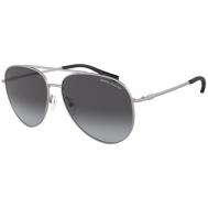 Солнцезащитные очки , авиаторы, оправа: металл, градиентные, с защитой от УФ, для мужчин, серый Armani Exchange
