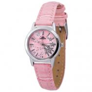 Наручные часы  женские 703-СР-Р. Кварцевый механизм, нежно розовый цвет, инкрустированный циферблат., розовый Радуга