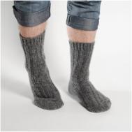 Мужские носки , 1 пара, классические, размер 38-40, серый Бабушкины носки