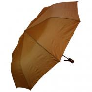 Зонт , полуавтомат, 3 сложения, купол 102 см., 9 спиц, система «антиветер», чехол в комплекте, для женщин, коричневый Lantana Umbrella