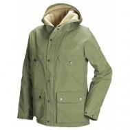 куртка  , демисезон/зима, средней длины, силуэт прямой, капюшон, карманы, внутренний карман, водонепроницаемая, манжеты, подкладка, размер XXS, зеленый FJALLRAVEN