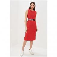 Платье-футляр , повседневное, классическое, прилегающее, размер XS, красный Baon