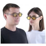 Солнцезащитные очки , квадратные, оправа: пластик, с защитой от УФ, черный Мастер К