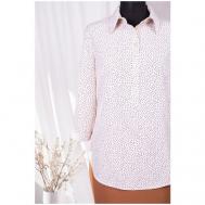 Блуза  , повседневный стиль, прямой силуэт, укороченный рукав, размер 118, белый Mila Bezgerts