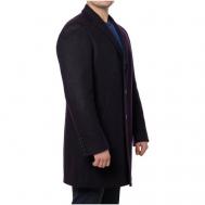 Пальто  демисезонное, шерсть, силуэт прямой, размер 54/176, бордовый Van Cliff