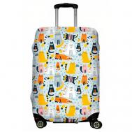 Чехол для чемодана , размер L, желтый, оранжевый LeJoy