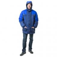 Куртка , демисезон/зима, силуэт свободный, подкладка, капюшон, карманы, манжеты, размер 44-46, синий LAMI
