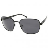 Солнцезащитные очки , прямоугольные, оправа: металл, поляризационные, для мужчин, черный Elfspirit